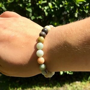 Amazonite Bracelet Stretch Fit Custom Made Healing